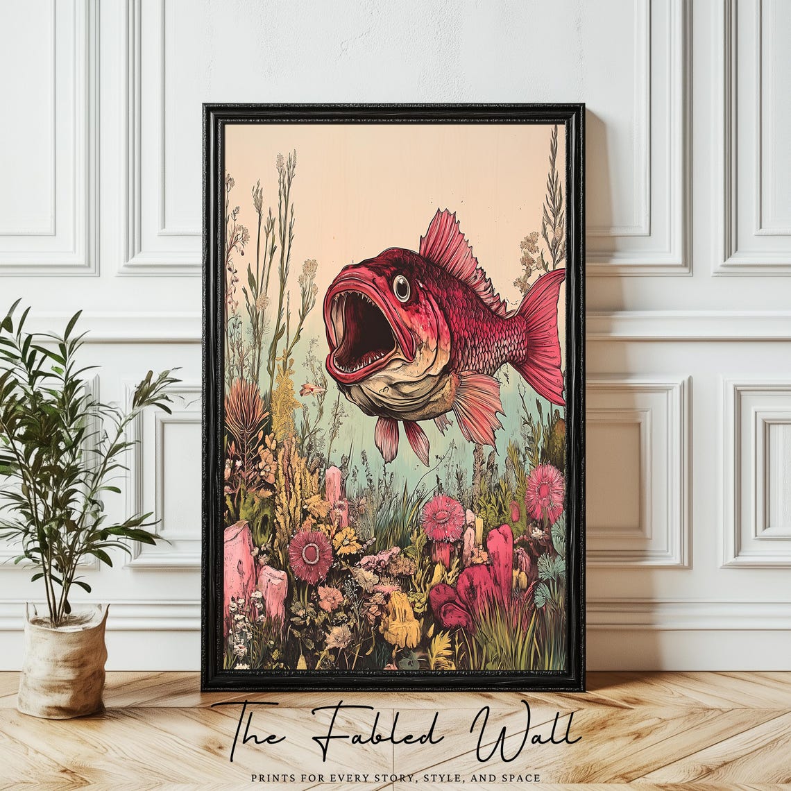 A Fishy Fantasy, Surreal Ocean Art Print - Image 3