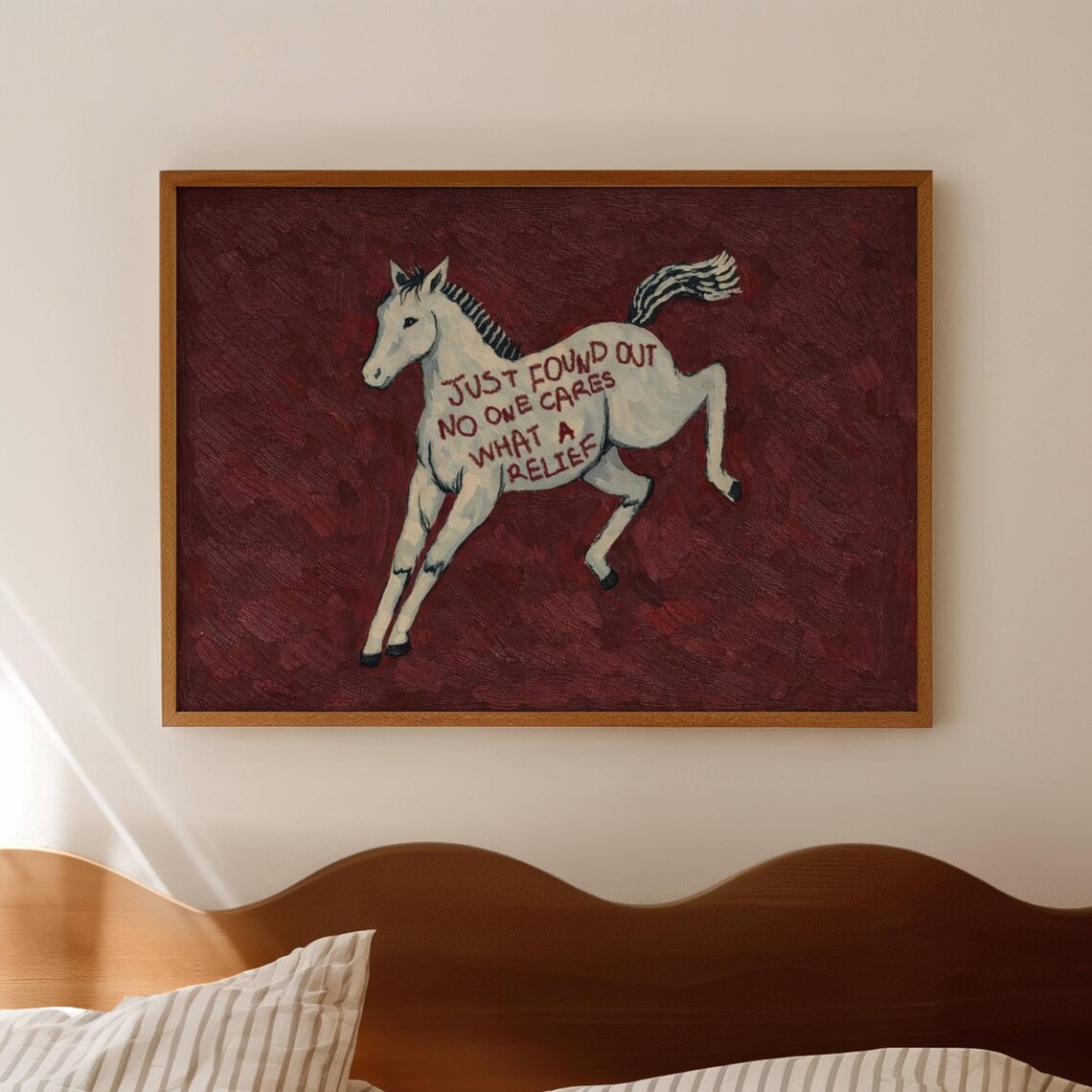 Horse Oil Painting, Mid-Century Western Print