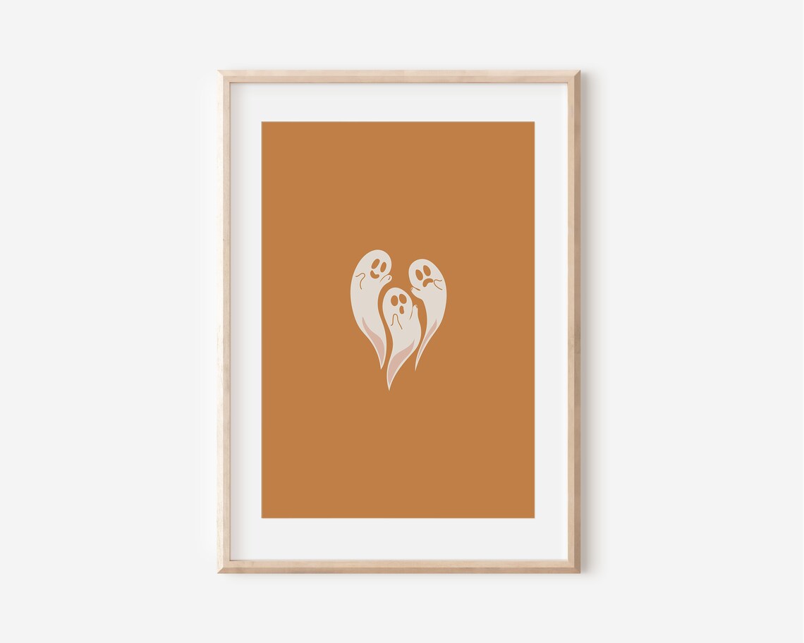 Cute Ghosts Halloween Poster for Kids' Room Decor - Image 5