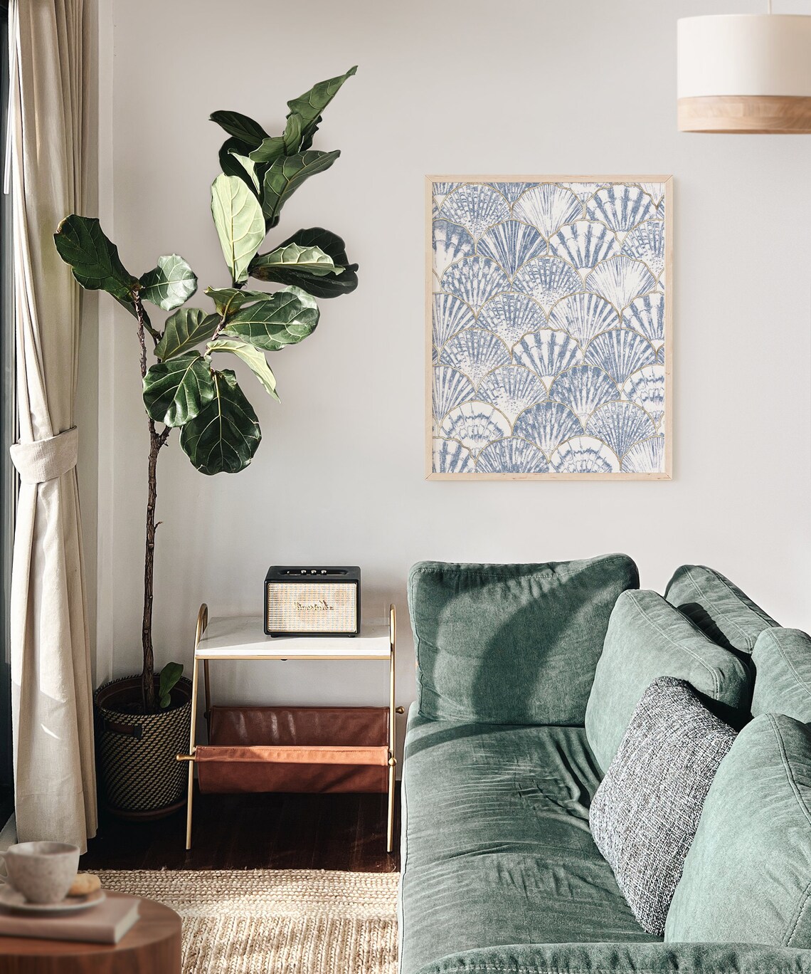 Seashell Pattern Art Print, Coastal Nursery Decor - Image 5