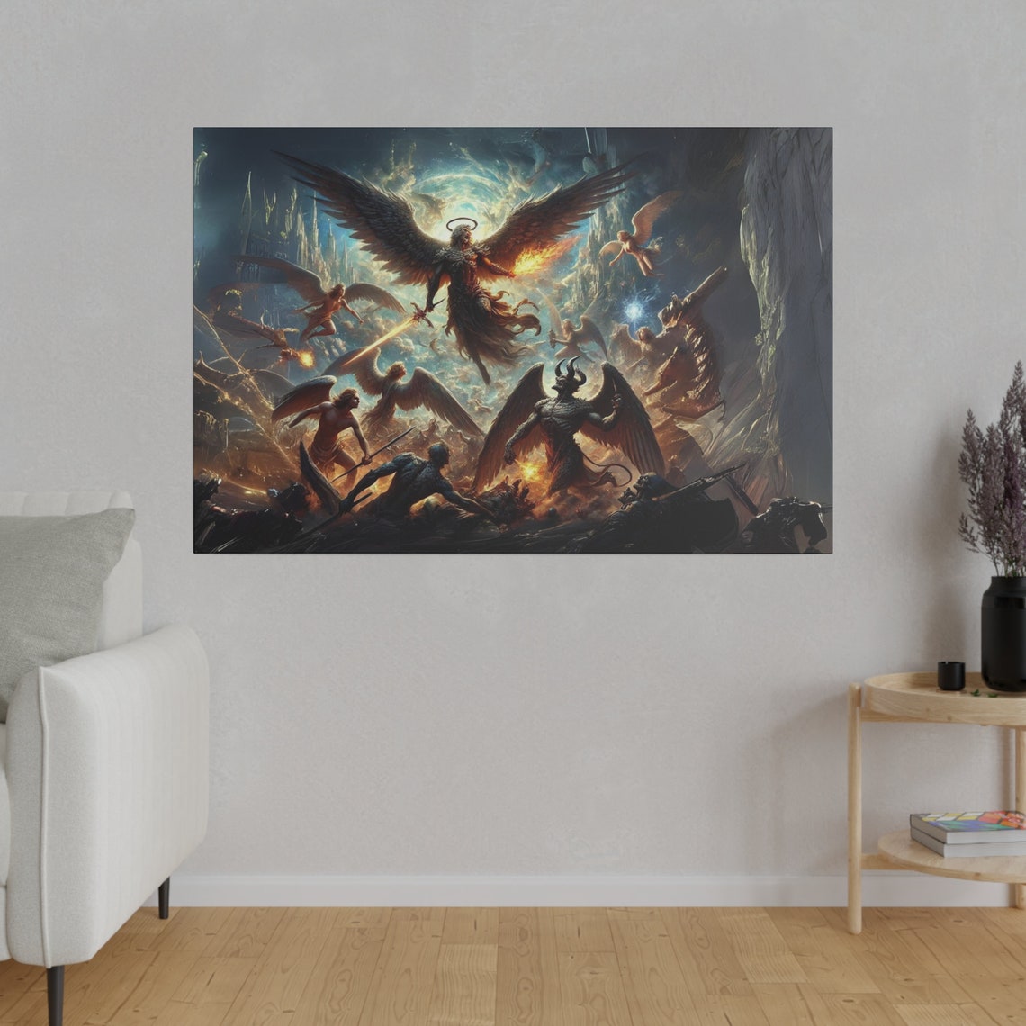 War In Heaven Print Christian Artwork From Bible Stories Fast Shipping - Image 4
