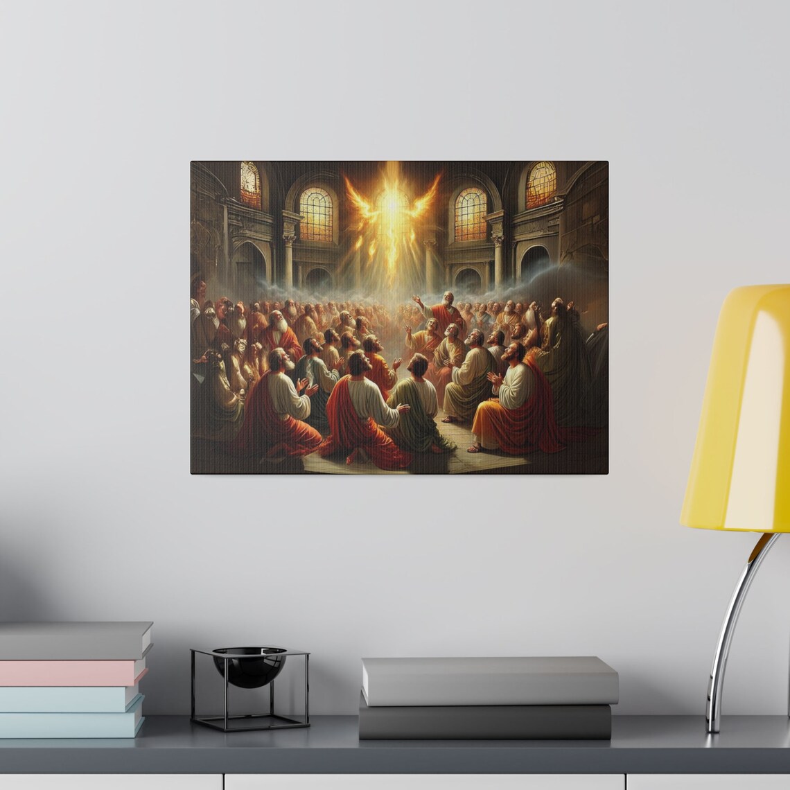 The Day Of Pentecost Holy Spirit Fiery Dove Bible Art Poster - Image 2