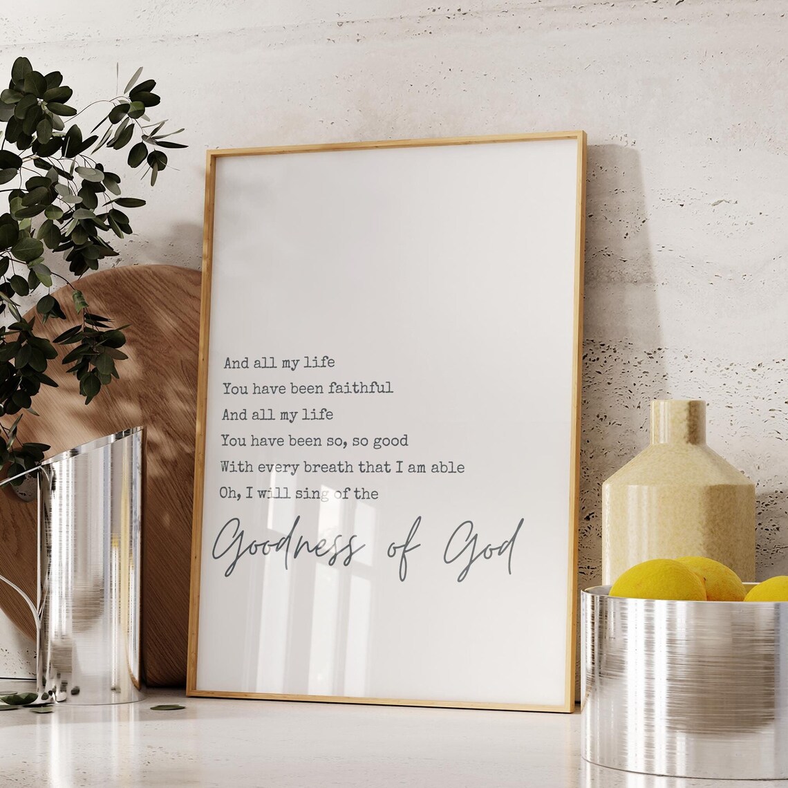 Goodness Of God Lyric Christian Praise Song Art Print - Image 3