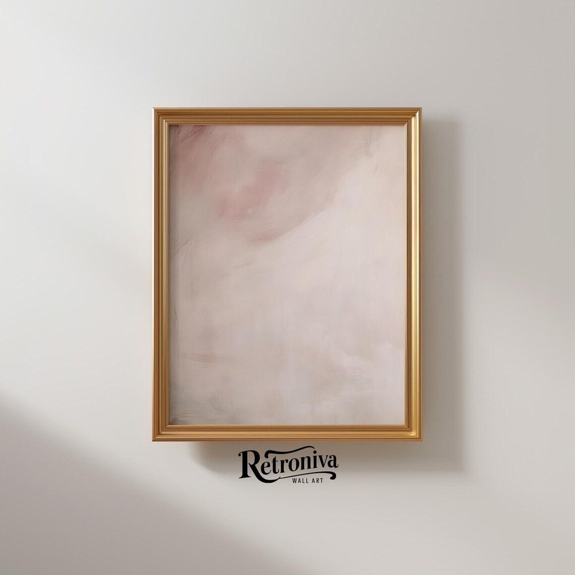 Soft Blush Pink Abstract Wash Minimalist Cloud Like Painting Poster - Image 2