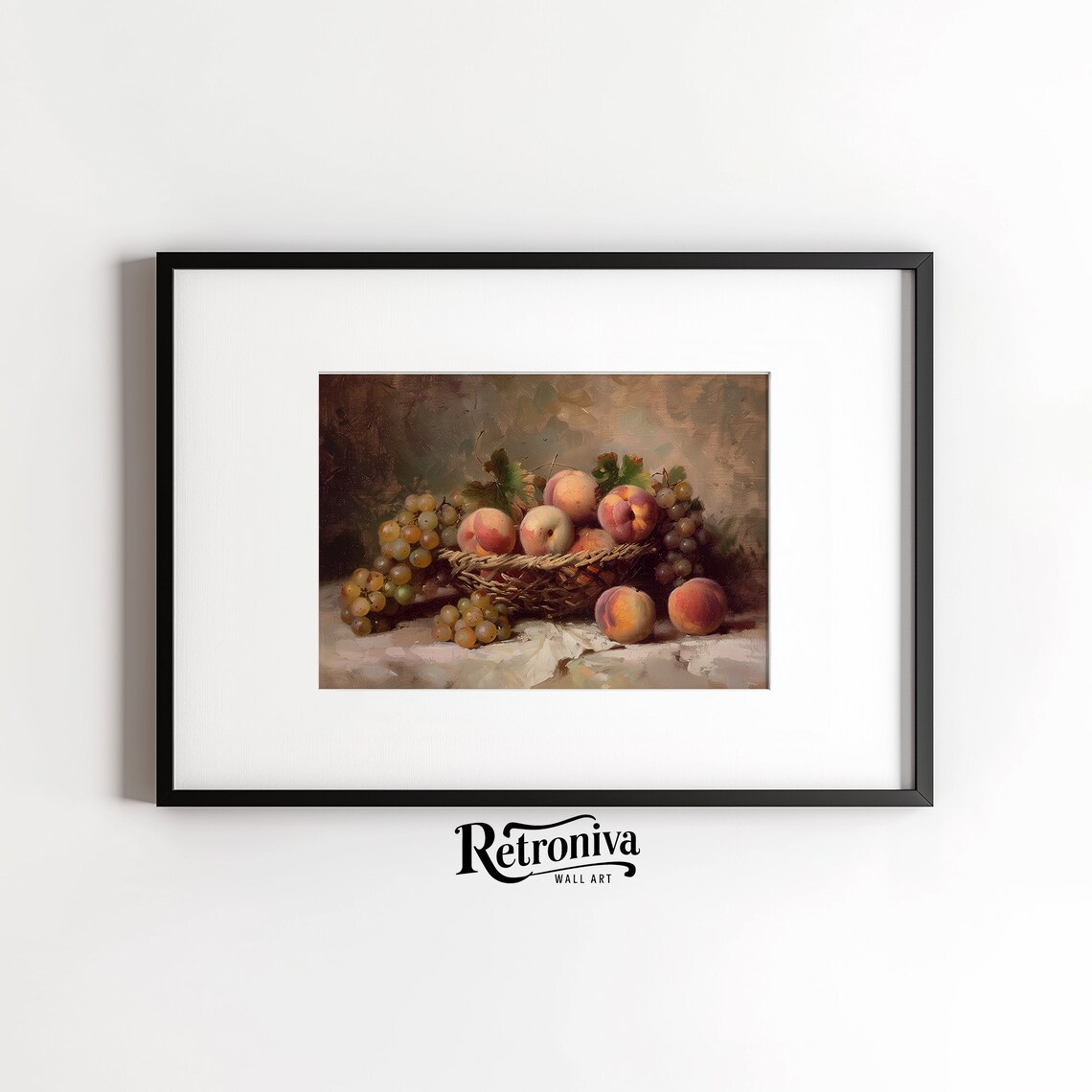 Fruit Still Life Vintage Oil Painting Art Print - Image 4