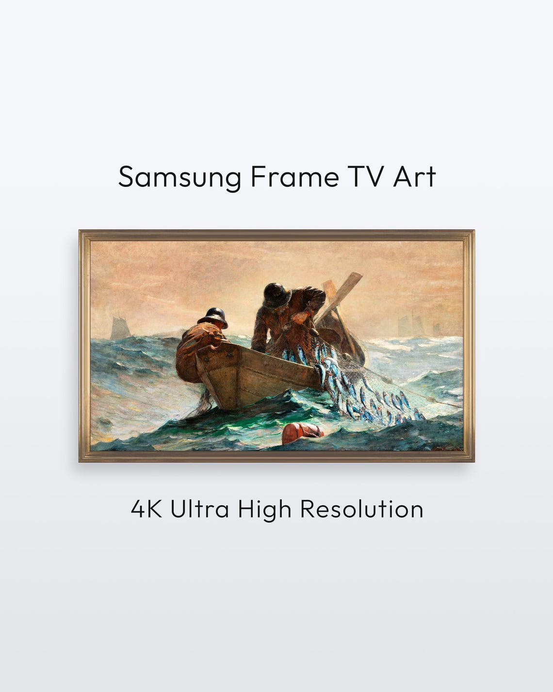 Winslow Homer The Herring Net Samsung Frame Tv Art 4k Print