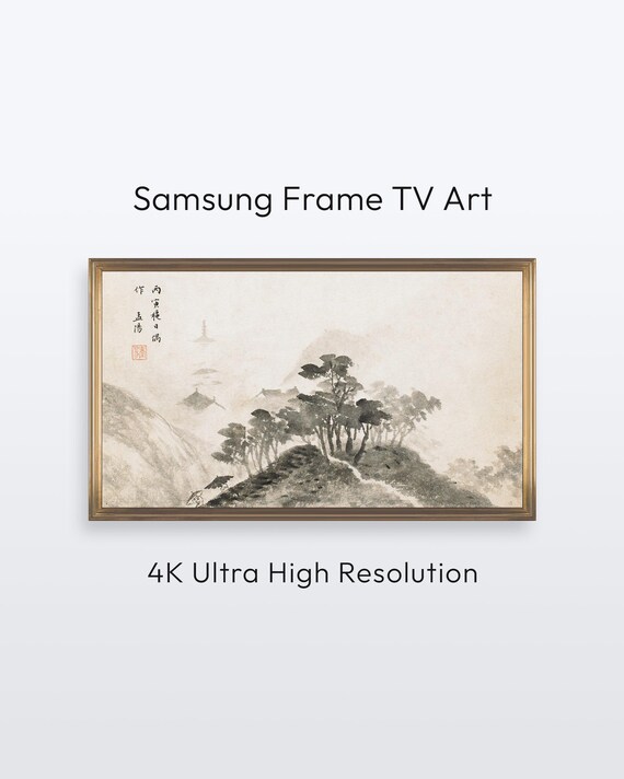 Samsung Frame Tv Art Minimalist Chinese Landscape 4k Print