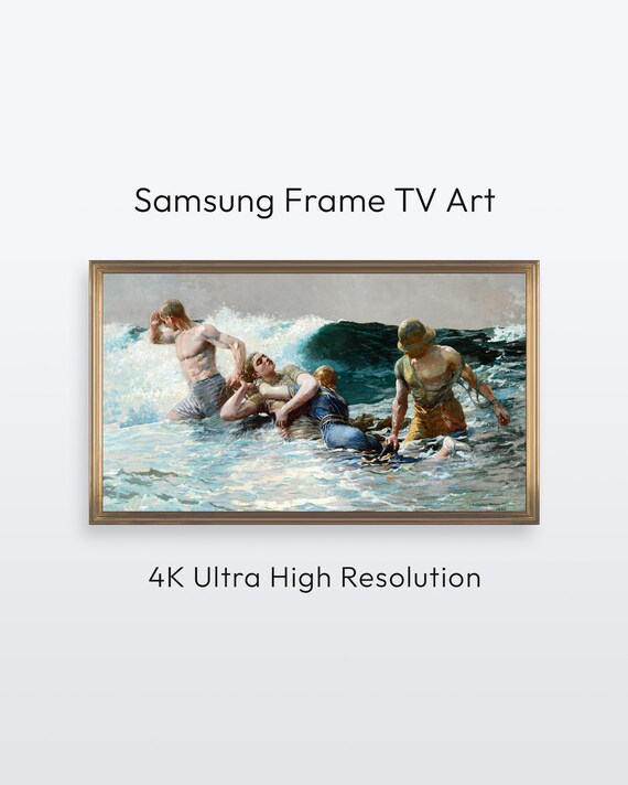 Winslow Homer Undertow 1886 Dramatic Ocean Rescue Painting Print