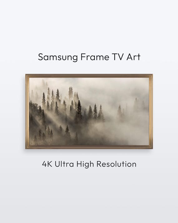 Foggy Forest Samsung Frame Tv Art Finland Nature Photography 4k Print