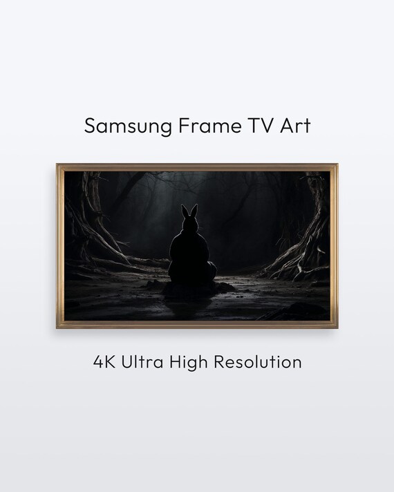 Dark Easter Bunny Samsung Frame Tv Art Gothic Spring Decor 4k Print