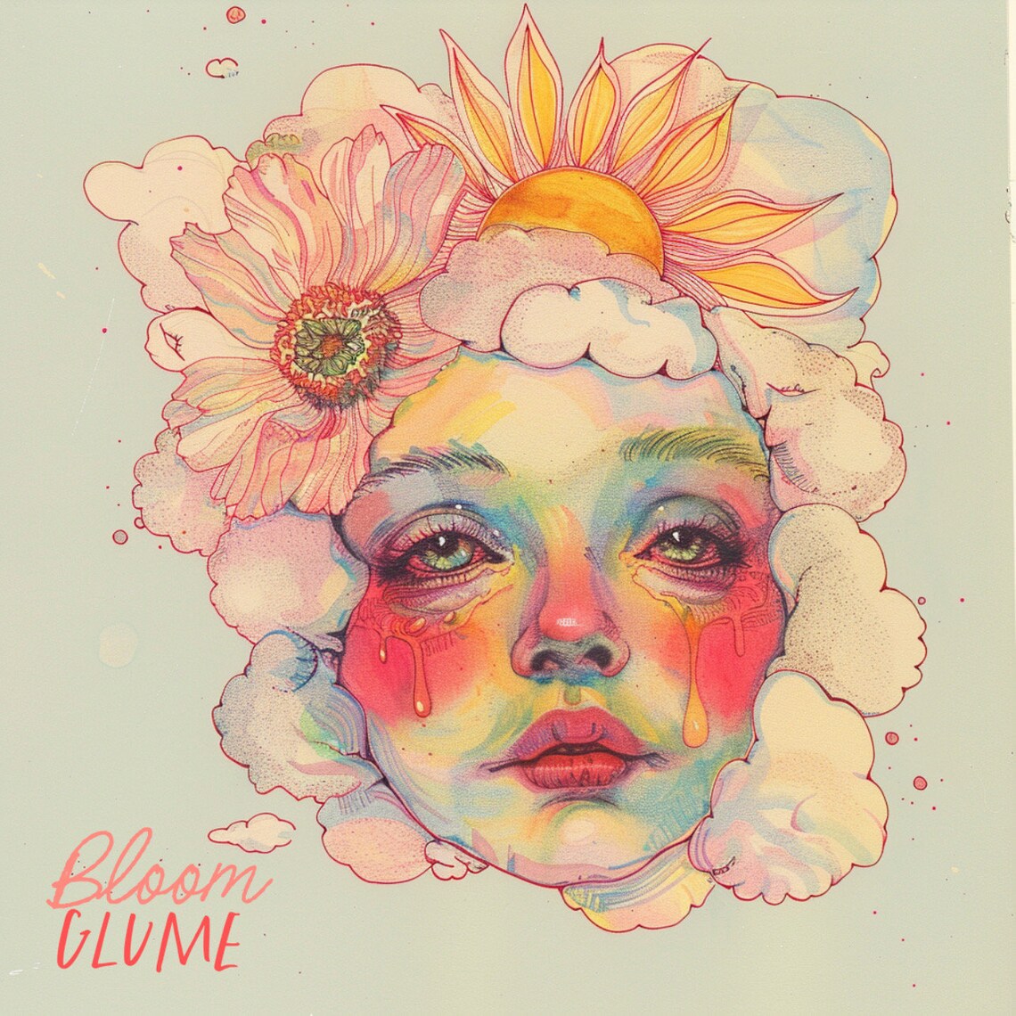 Spring Showers Pop Surreal Low Brow Art Print - Image 4