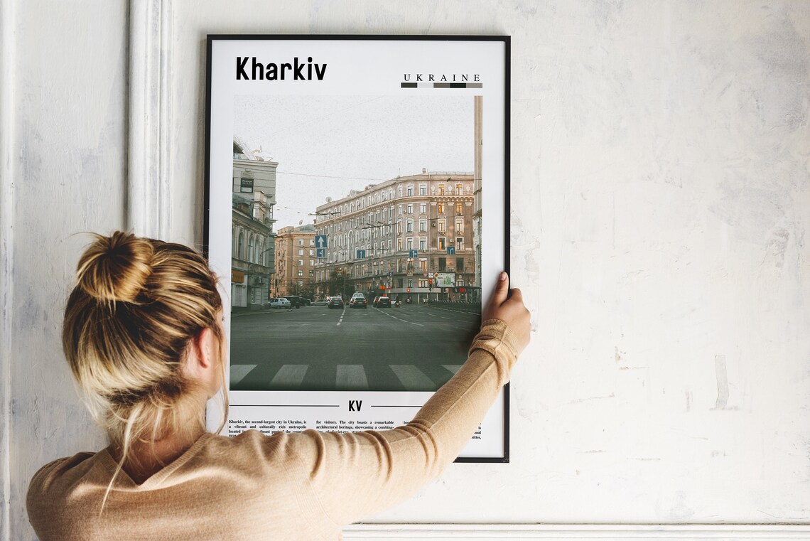 Kharkiv Ukraine Historic Street City Architecture Photo Travel Poster - Image 2