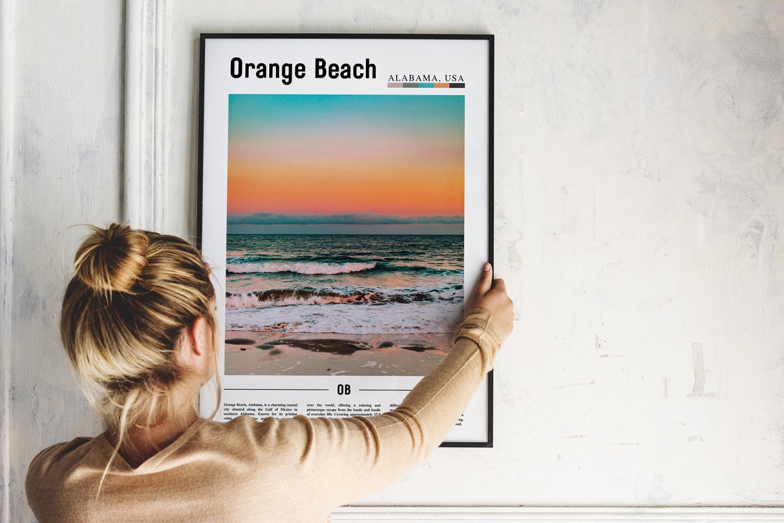 Orange Beach Poster Orange Beach Print Orange Beach Wall Art United States Photo United States Poster United States Print - Image 2