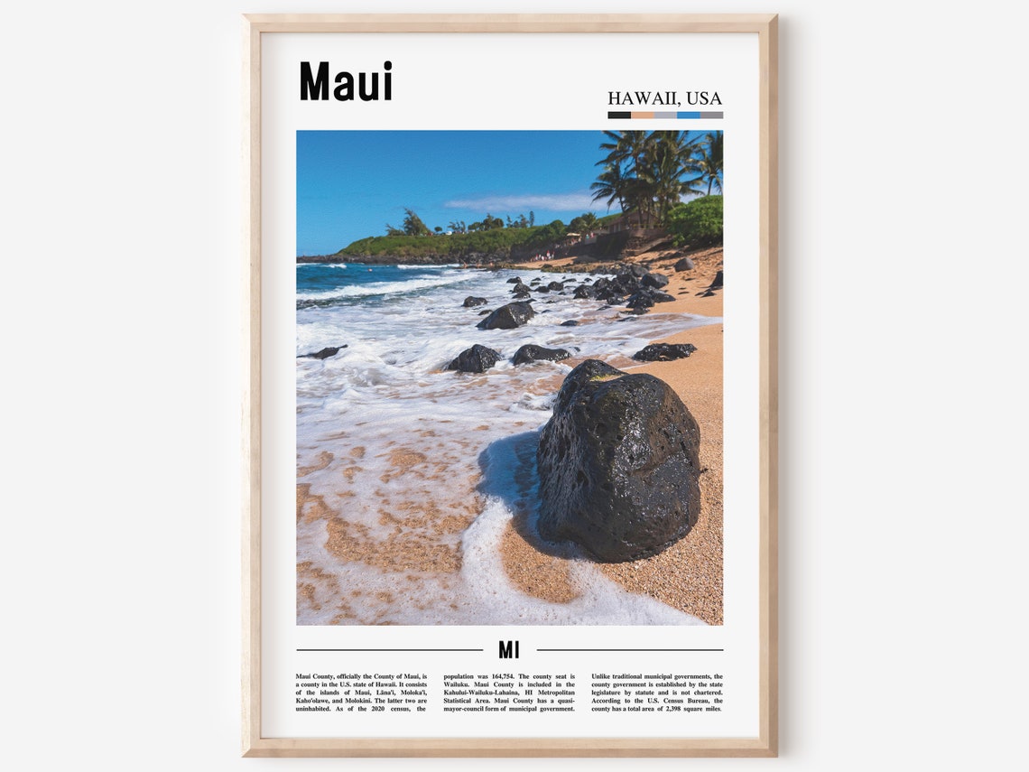 Maui Print Maui Poster Maui Wall Art United States Photo United States Poster United States Print Travel Poster City Print
