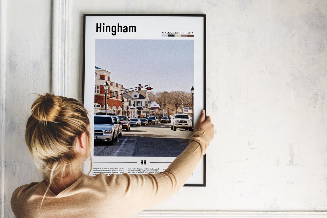 Hingham Poster Hingham Print Hingham Wall Art United States Photo United States Poster United States Print Travel Poster - Image 2