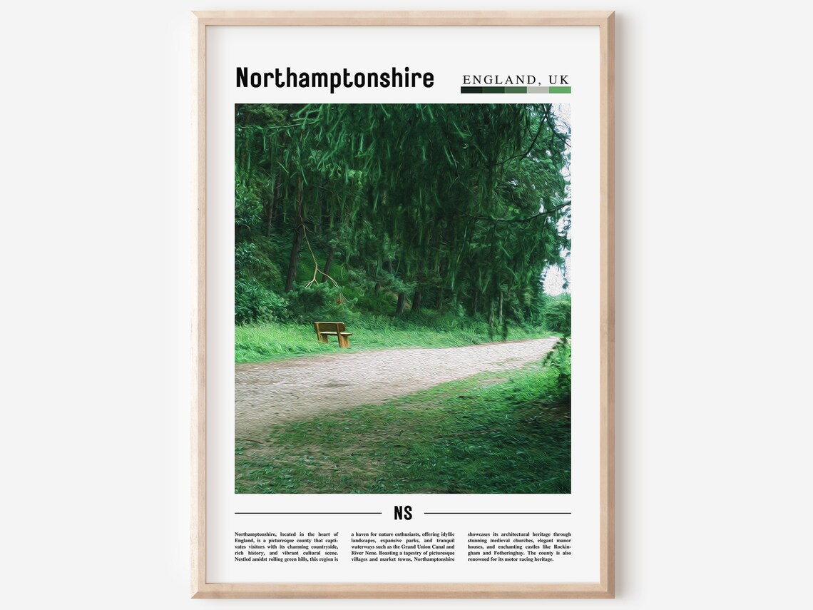 Northamptonshire Poster Northamptonshire Print Northamptonshire Wall Art Europe Photo Europe Poster Europe Print Travel Poster