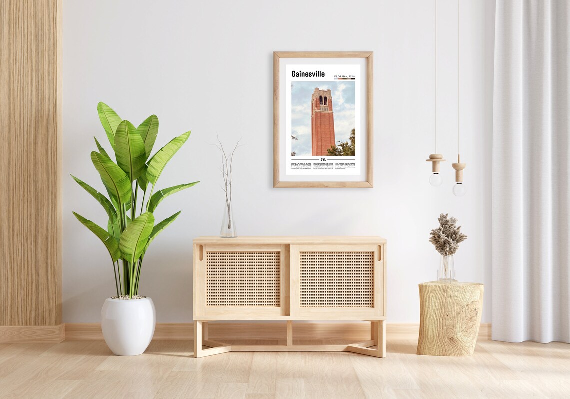 Gainesville Florida University Tower Landmark City Travel Poster - Image 3