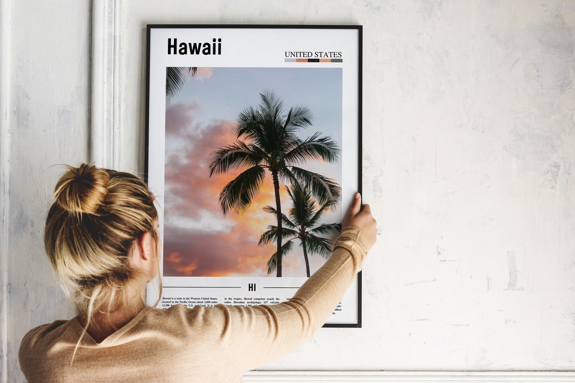 Hawaii Poster Hawaii Print Hawaii Wall Art United States Photo United States Poster United States Print Travel Poster - Image 2