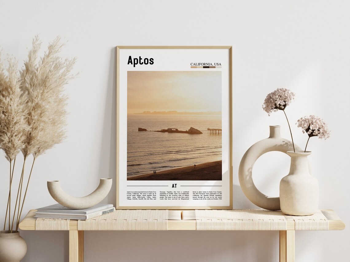 Aptos Minimal Travel Poster, City Destination Art Print - Image 3