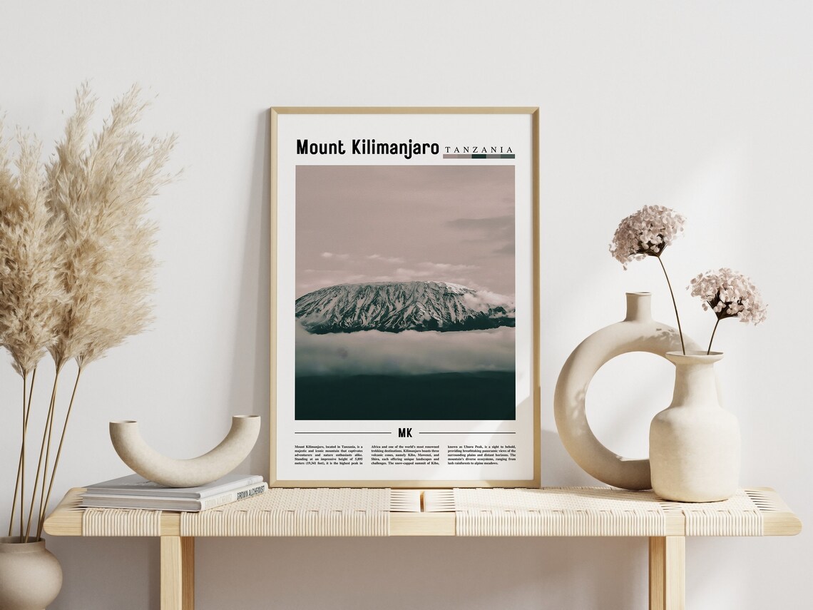Mount Kilimanjaro Tanzania Snow Capped Peak Africa Travel Poster - Image 3