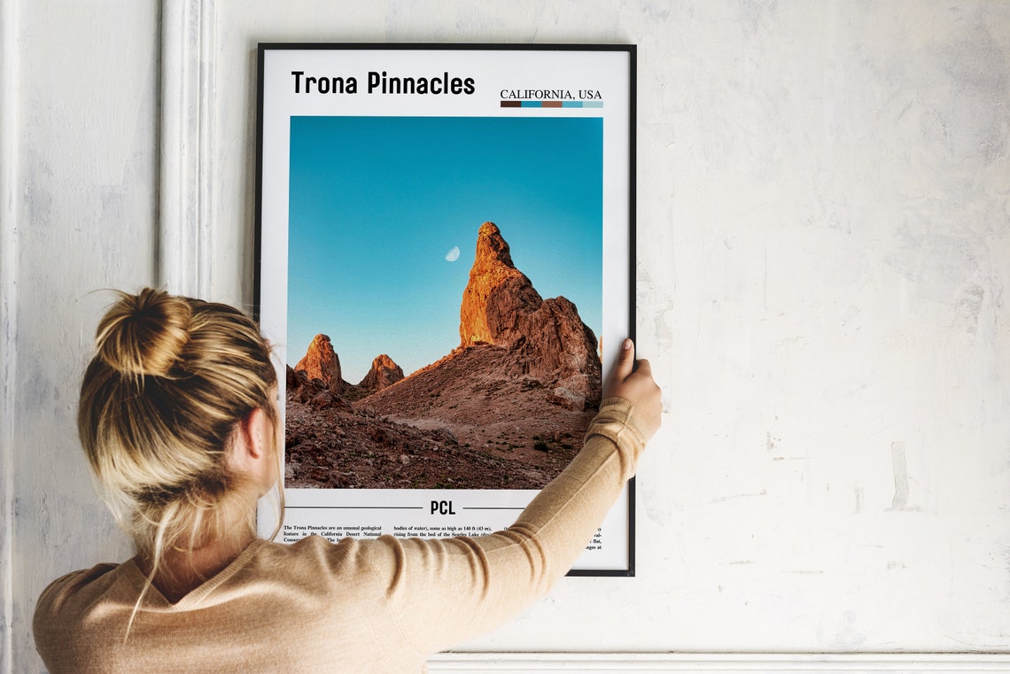 Trona Pinnacles California Desert Rock Spires Landscape Travel Poster - Image 2