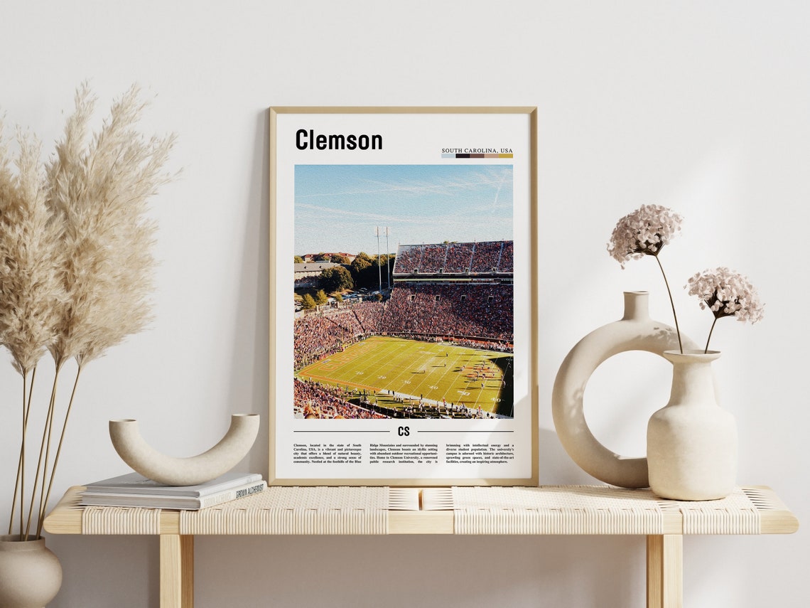 Clemson Poster Clemson Print Clemson Wall Art United States Photo United States Poster United States Print Travel Poster - Image 3