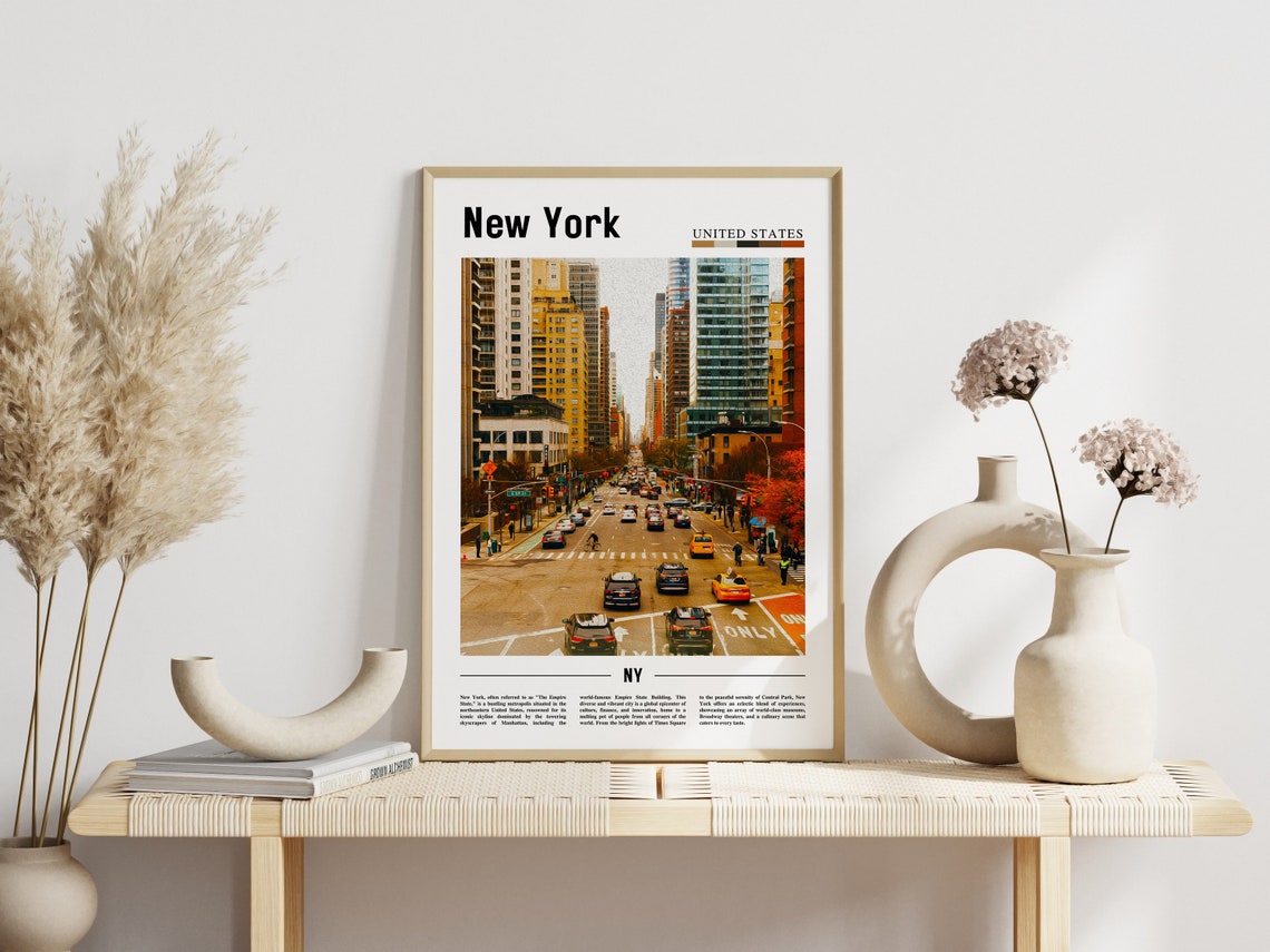 New York Manhattan Yellow Cab Avenue Street Photography Poster - Image 3