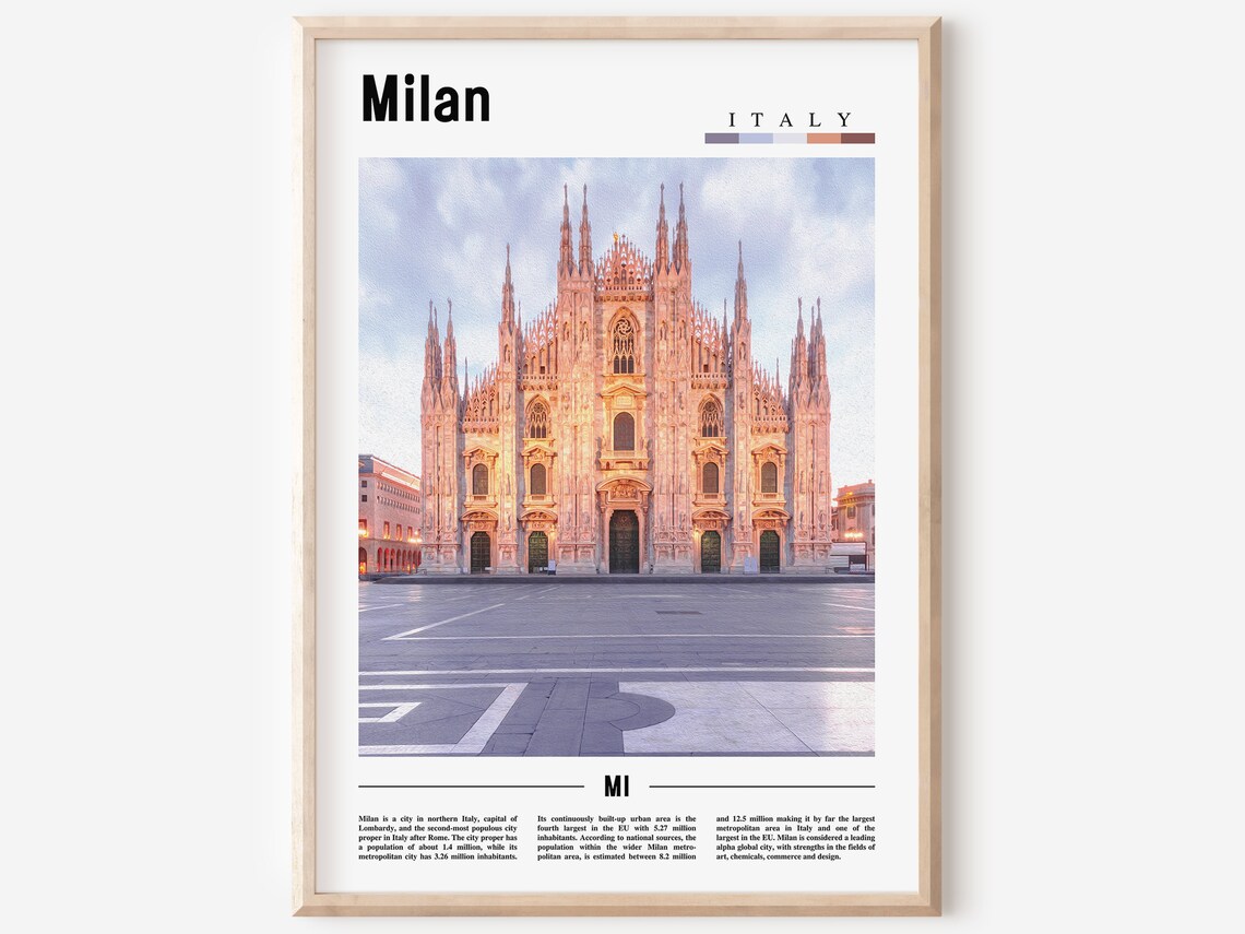 Milan Italy Duomo Cathedral Gothic Spires Sunrise Facade Poster