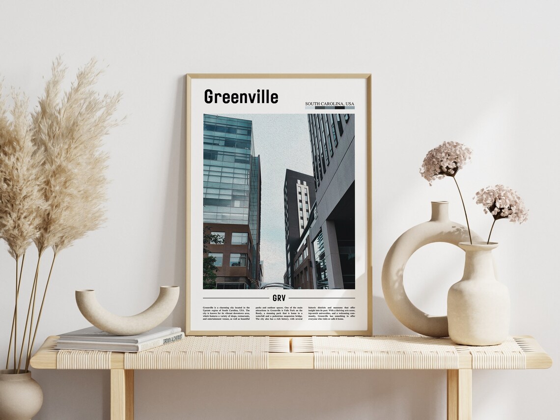 Greenville South Carolina Downtown Towers Travel Photo Poster - Image 3