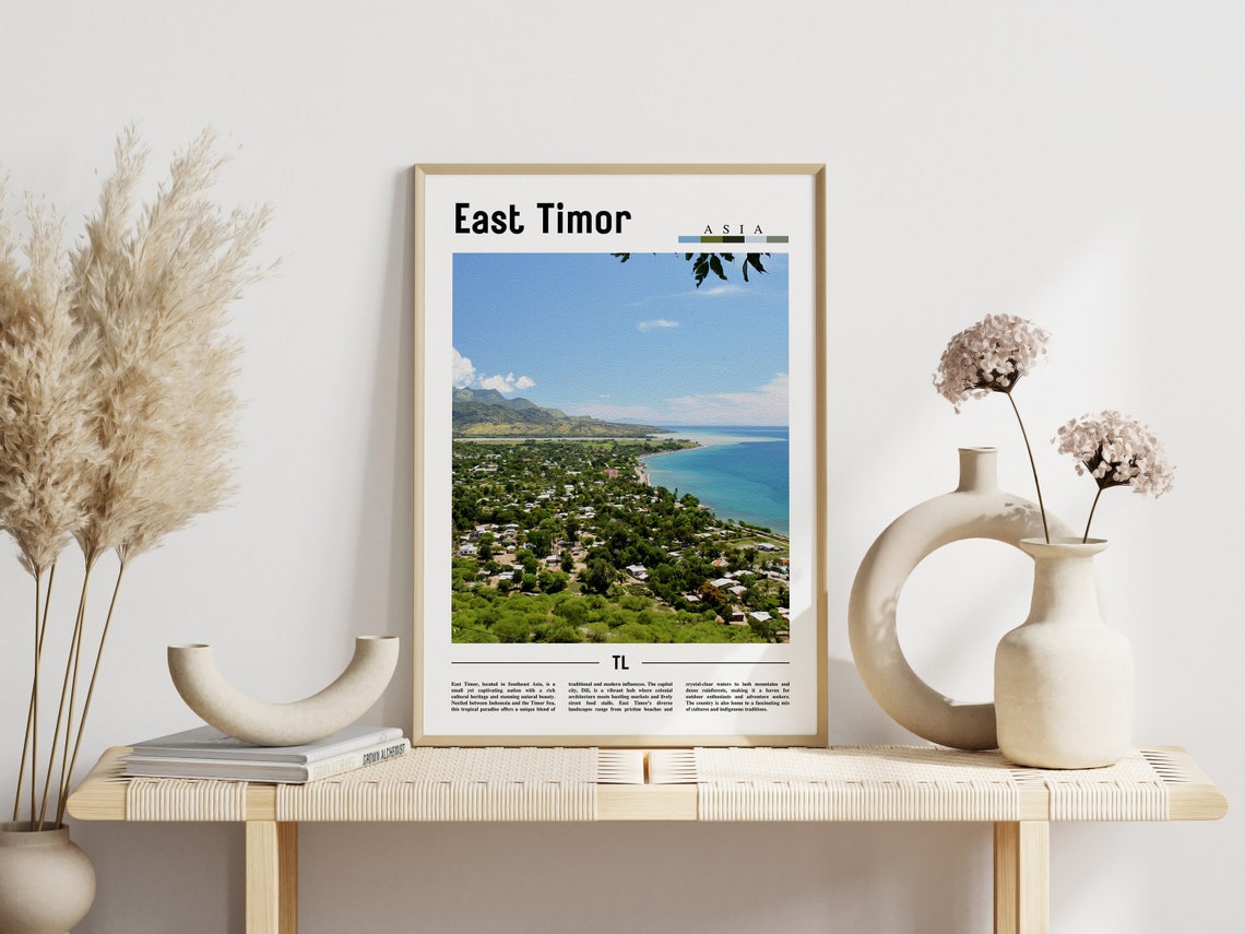 East Timor Poster East Timor Print East Timor Wall Art Asia Print Asia Poster Asia Photo Minimal Travel Poster - Image 3