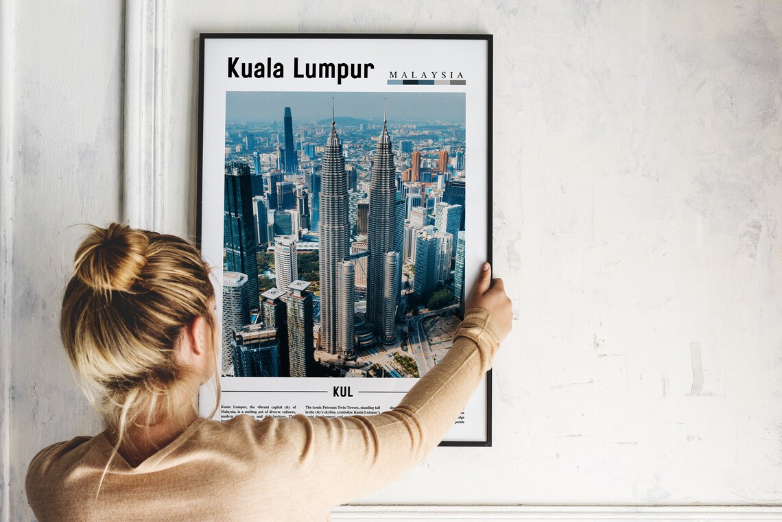 Kuala Lumpur Poster Kuala Lumpur Print Kuala Lumpur Wall Art Asia Print Asia Poster Asia Photo Minimal Travel Poster - Image 2