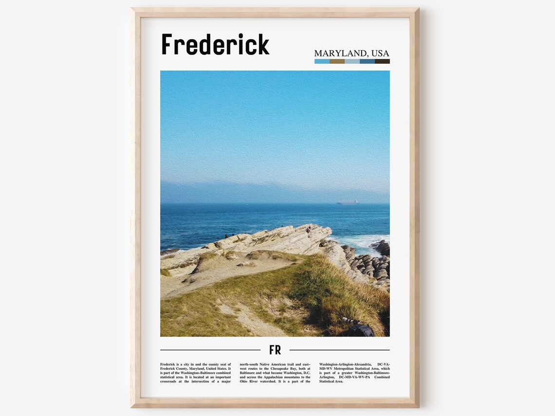 Frederick Maryland USA Coastal Cliffs Photography Travel Poster