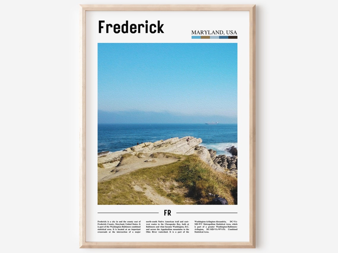 Frederick Print Frederick Poster Frederick Wall Art United States Photo United States Poster United States Print Travel Poster