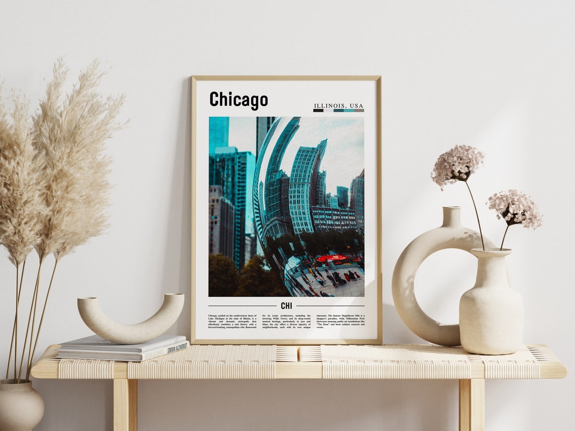 Chicago Print Chicago Poster Chicago Wall Art United States Photo United States Poster United States Print - Image 3