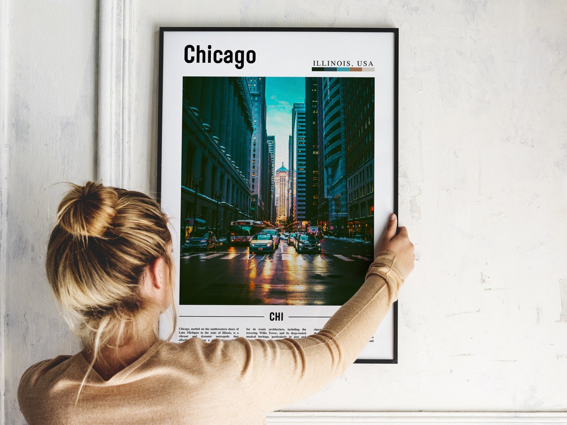 Chicago Print Chicago Poster Chicago Wall Art United States Photo United States Poster United States Print - Image 2
