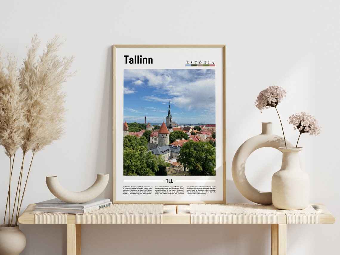 Tallinn Poster Tallinn Print Tallinn Wall Art Europe Photo Europe Poster Europe Print Travel Poster - Image 3