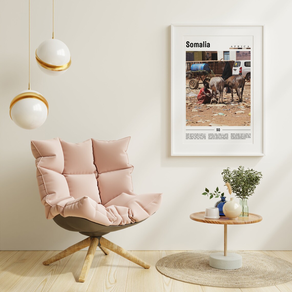 Somalia Africa Candid Street Life Minimalist Travel Photo Poster - Image 3