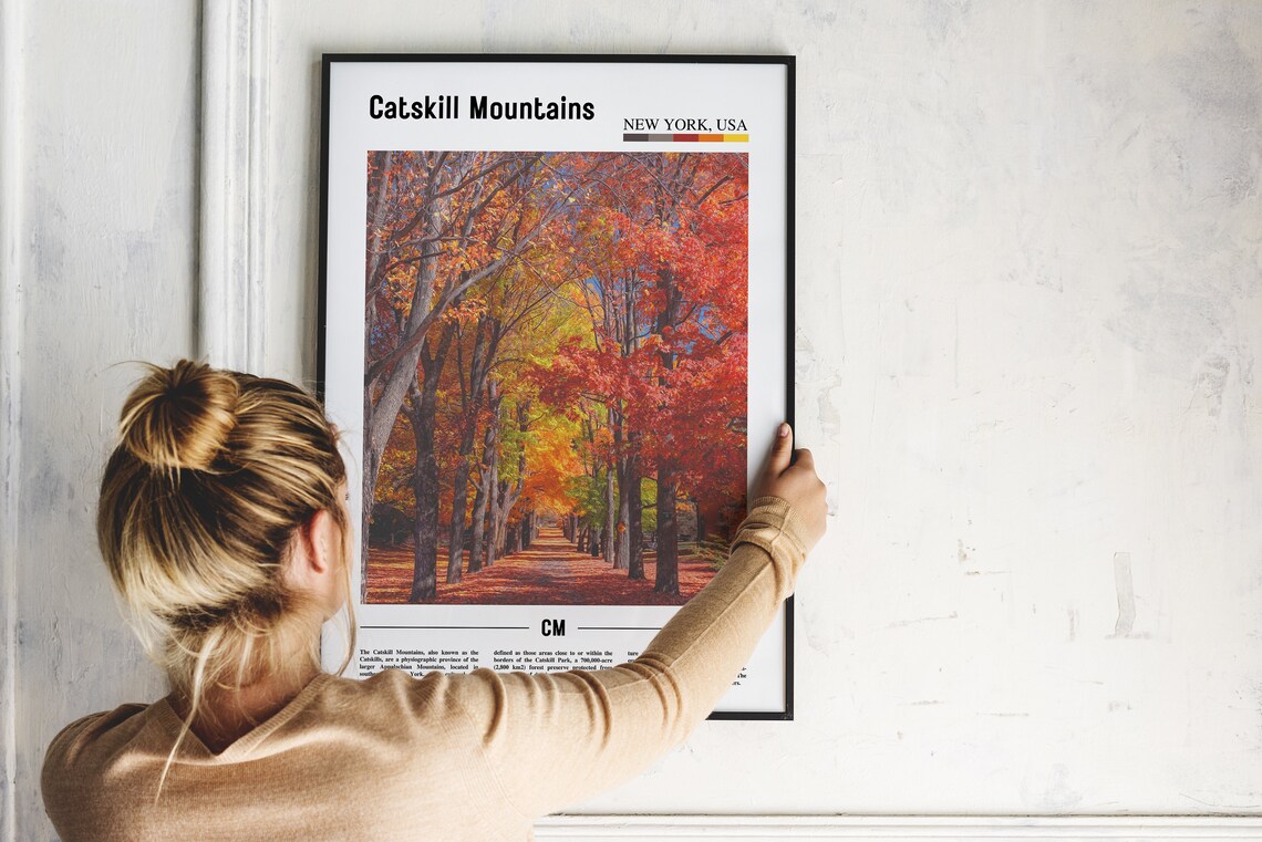 Catskill Mountains New York Autumn Foliage Lane Photo Poster - Image 2