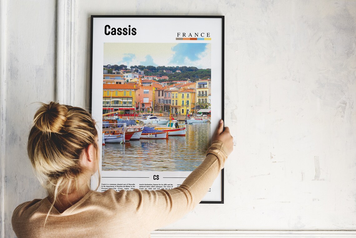 Cassis France Harbor Colorful Boats French Riviera Travel Poster - Image 2