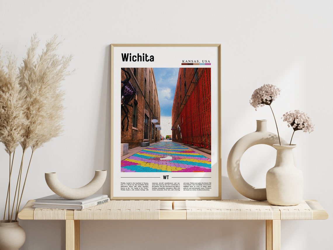 Wichita Poster Wichita Print Wichita Wall Art United States Photo United States Poster United States Print Travel Poster - Image 3