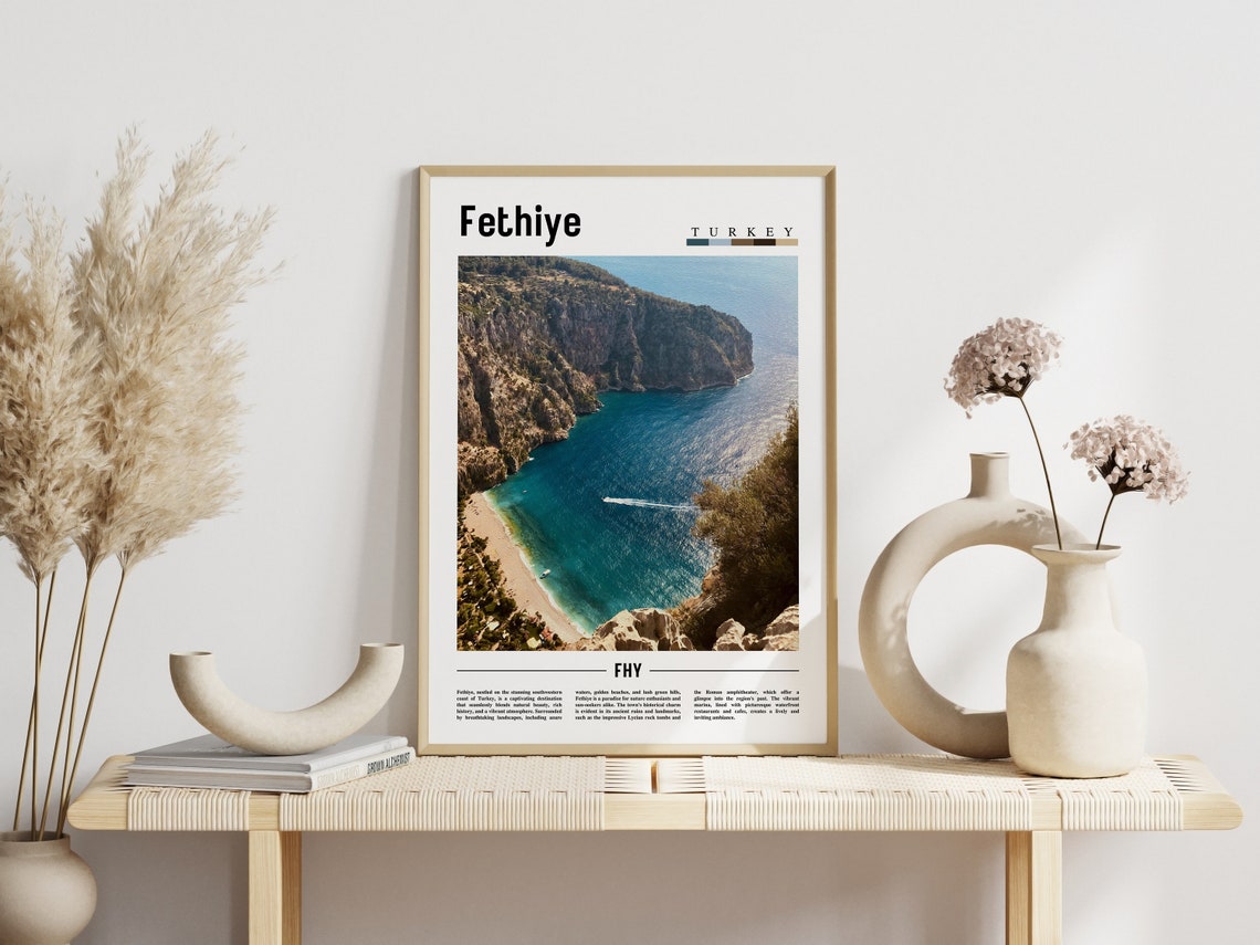 Fethiye Poster Fethiye Print Fethiye Wall Art Europe Photo Europe Poster Europe Print Travel Poster - Image 3