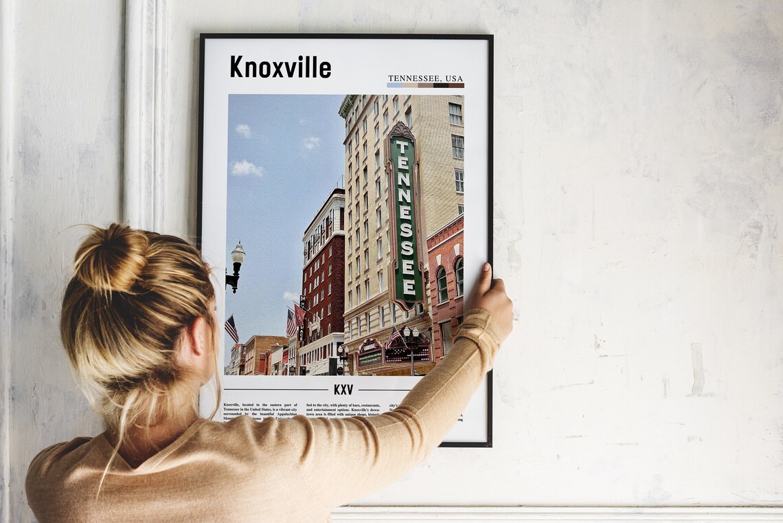 Knoxville Tennessee Theatre Sign Downtown Minimal Travel Poster - Image 2