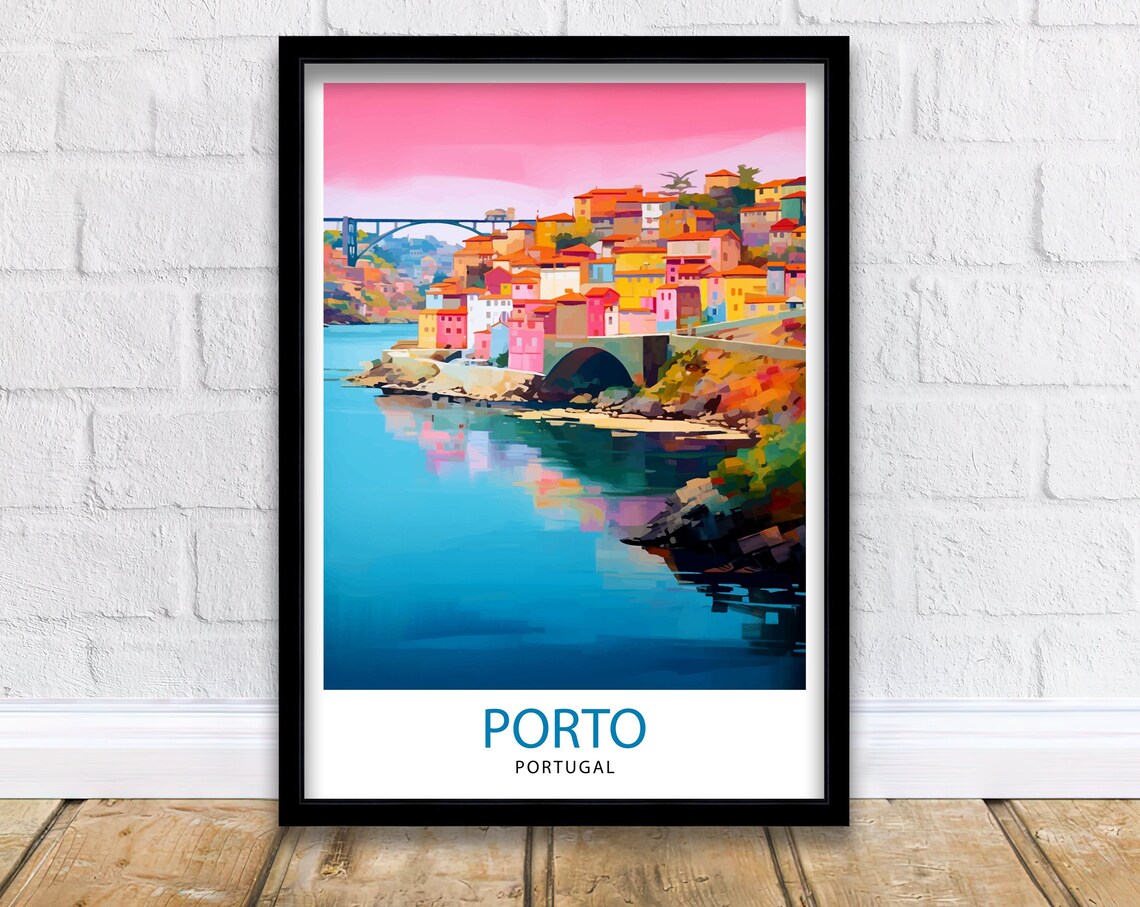 Porto Portugal Travel Poster, Porto Wall Decor