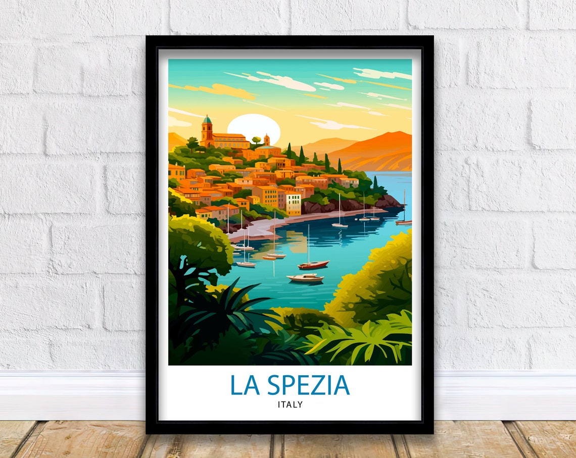 La Spezia Italy Travel Print La Spezia Wall Decor La Spezia Poster Italy Travel Prints La Spezia Art Print La Spezia Illustration