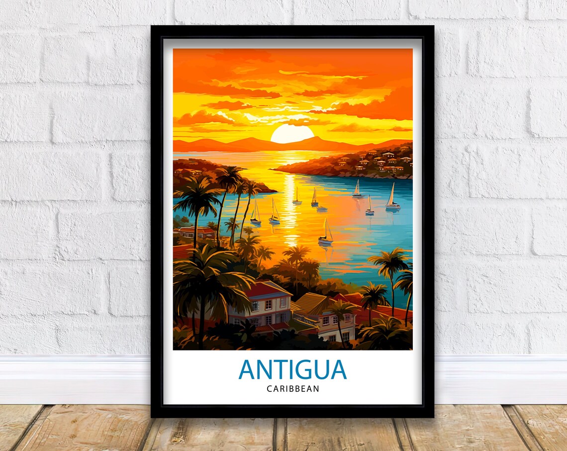 Antigua Travel Poster, Antigua And Barbuda