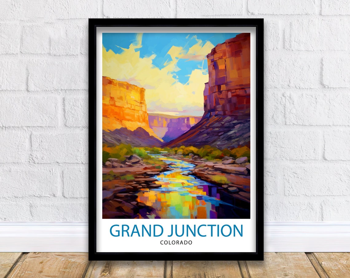 Grand Junction Colorado Travel Print Colorado Wall Decor Grand Junction Poster Rocky Mountain Travel Prints Colorado Art Print Grand
