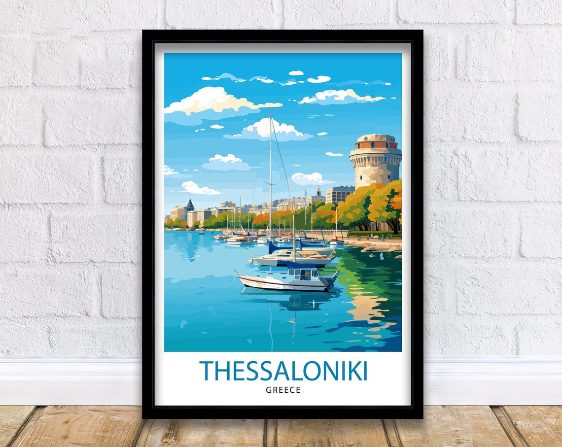 Thessaloniki Greece Travel Print Thessaloniki Wall Decor Thessaloniki Poster Greece Travel Prints Thessaloniki Art Print Thessaloniki