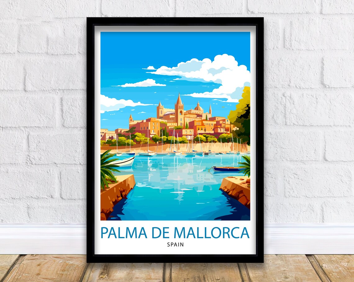 Palma De Mallorca Travel Poster, Europe Wall Decor