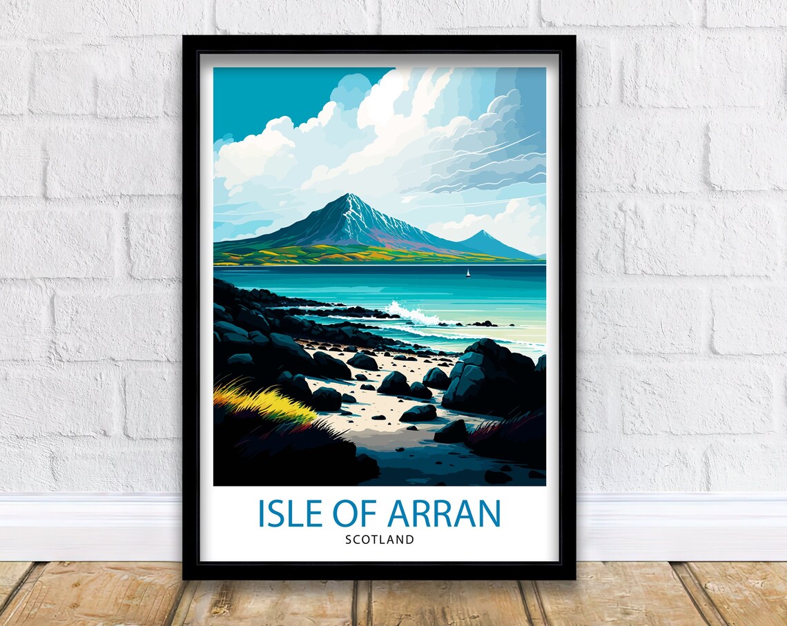 Isle Of Arran Scotland Travel Poster, Home Decor