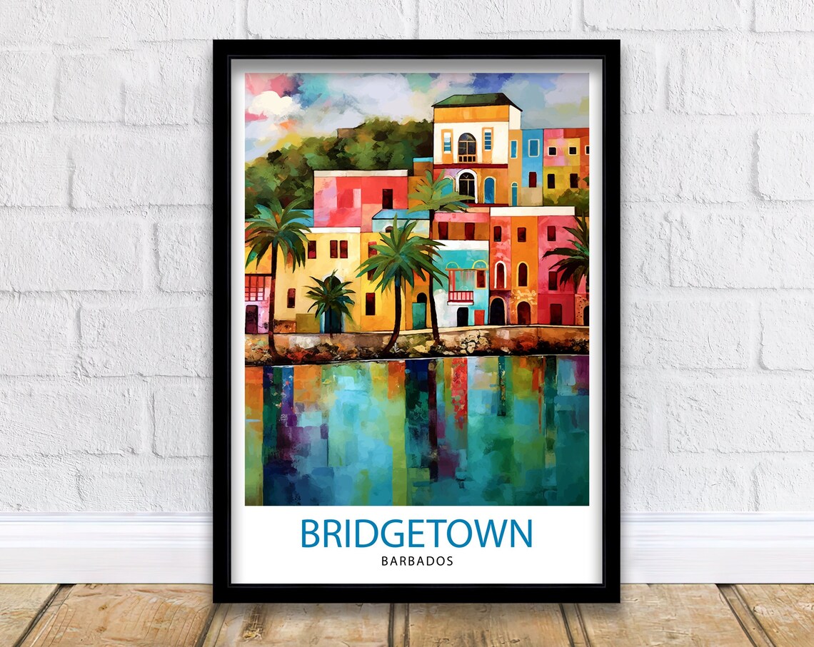 Bridgetown Barbados Travel Poster, Wall Decor